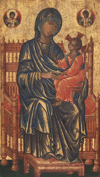 Madonna and Child Enthroned by Byzantine 13th Century